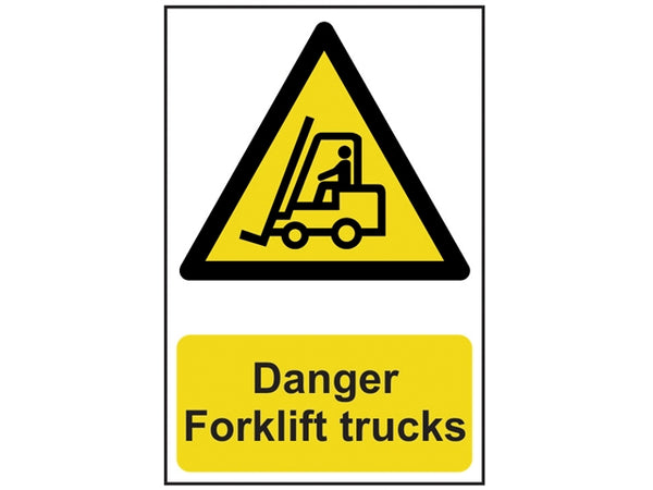 Danger Forklift trucks - PVC Sign (200 x 300mm)