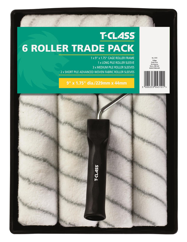 Harris 9" Roller Set - 6 Assorted Sleeves
