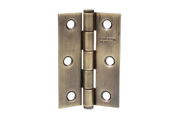 BLACK Certifire Fire Door Butt Hinge with Button Tip Pin