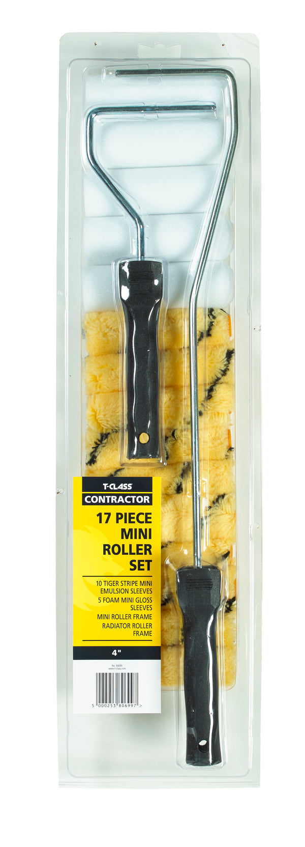 Harris Essentials 4" Mini Roller Set - 17 Piece Assorted