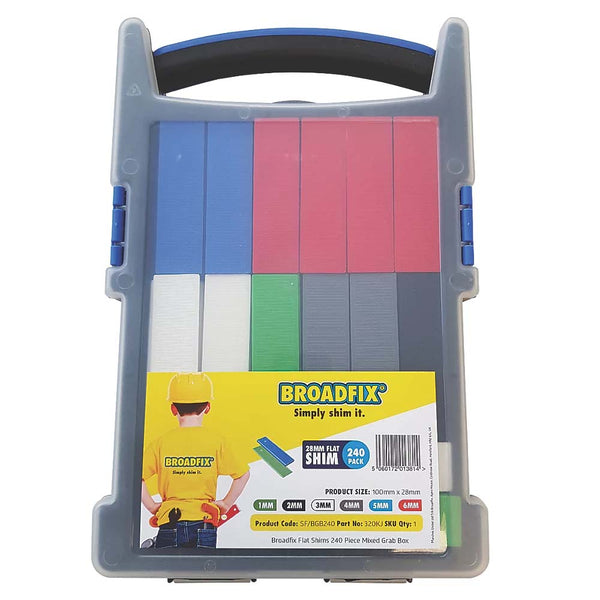 Broadfix Plastic Flat Shims Assorted Grab Box of 240