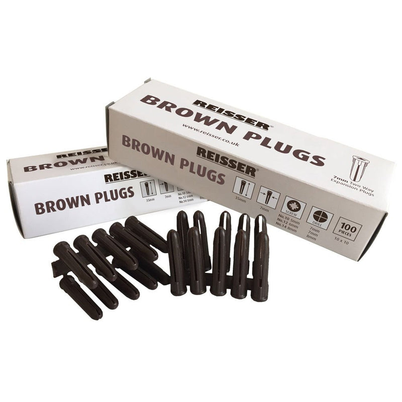 Brown Expansion Wall Plug (7.0mm) - (Qty 100)