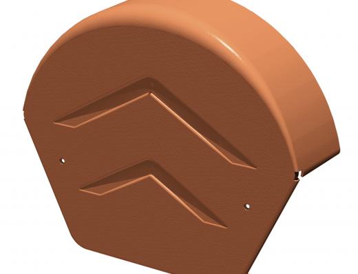 Manthorpe SmartVerge PVCu Round Ridge End Caps - GDV-END-R