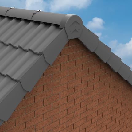 Manthorpe Grey Polypropylene Dry Verge, Tile End Cap, Eaves Closure & Ridge Caps GPPV
