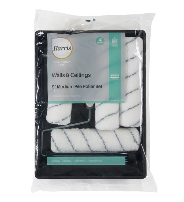 Seriously Good Walls & Ceilings 4 x Medium Pile Roller Set 9"
