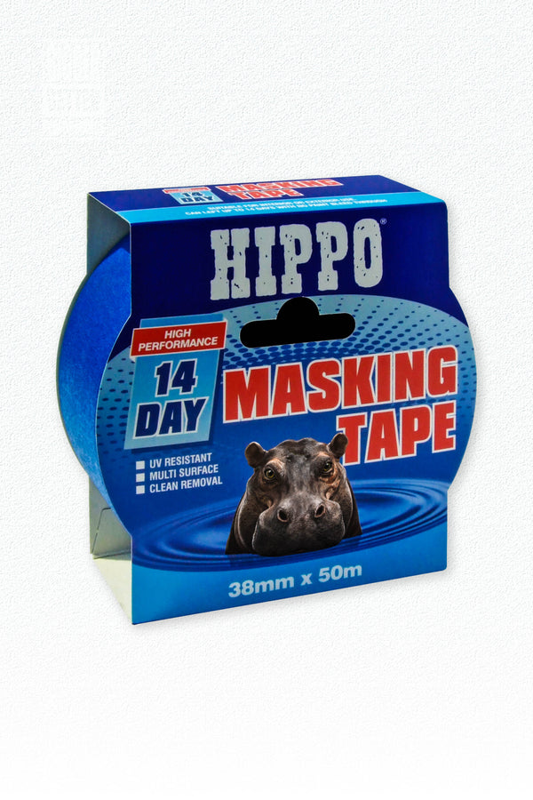 Hippo 14 Day Masking Tape 38mm X 50m Blue