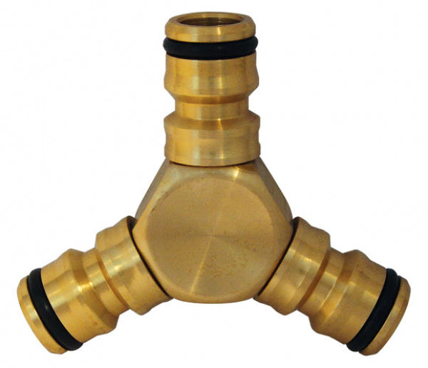 C.K. Brass Interlock Three Way Connector