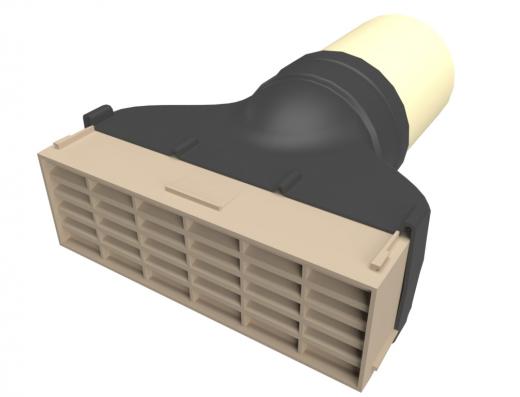 Manthorpe Thru...air® single airbrick with 4 inch pipe - G940