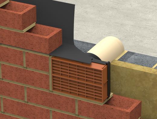 Manthorpe Thru...air® Single airbrick with 4 inch pipe - G941