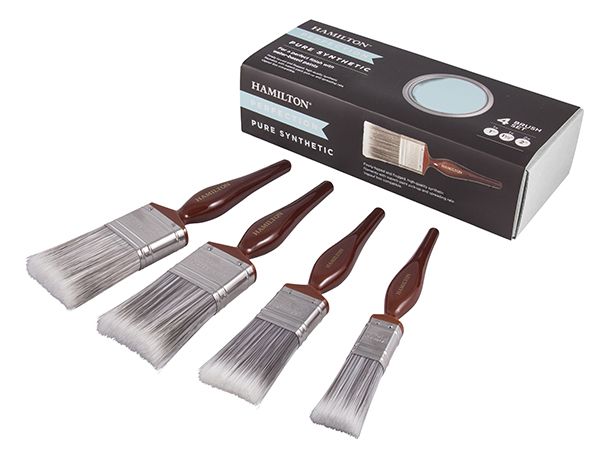 Hamilton Perfection Pure Synthetic 4 Brush Box Set 1" 1.5" 2x2"