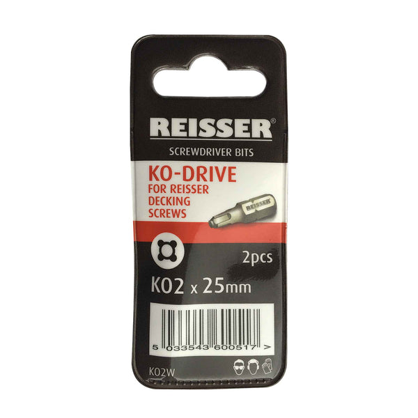 Torsion Screwdriver Bit KO2 25mm x C6.3 (Pack of 2)