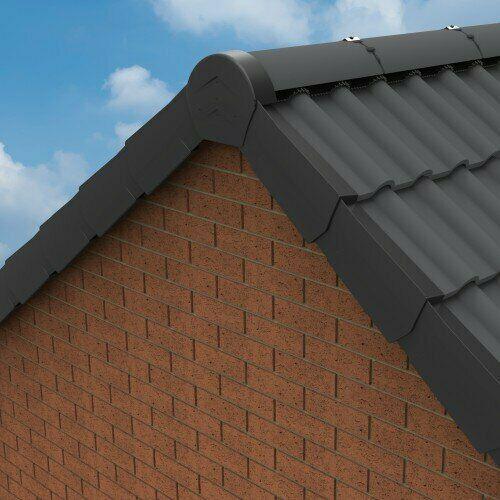 Manthorpe Black Polypropylene Dry Verge, Tile End Cap, Eaves Closure & Ridge Caps GPPV