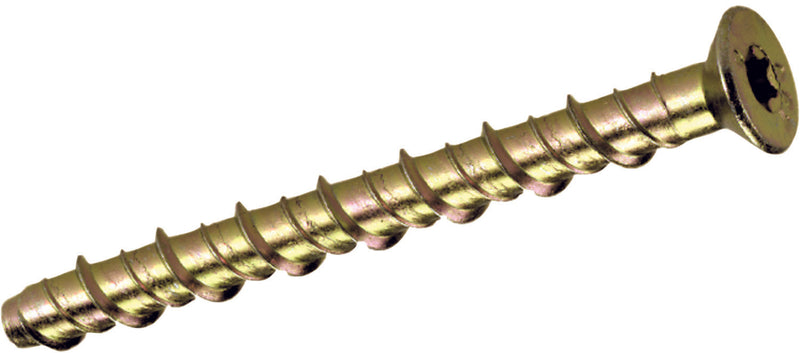 Thunderbolt Countersunk T25 Torx Drive. Zinc/Yellow.