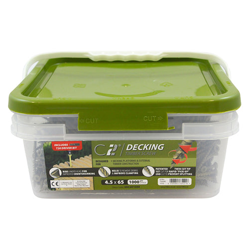 Timco C2 Decking Screws 4.5 x 65mm (1000 Tub)